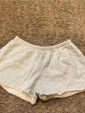 Brandy Melville light gray fleece cargo shorts